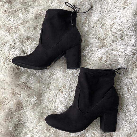 ‼️PRICE IS FIRM‼️Black suede ankle boots - Picture 3 of 6